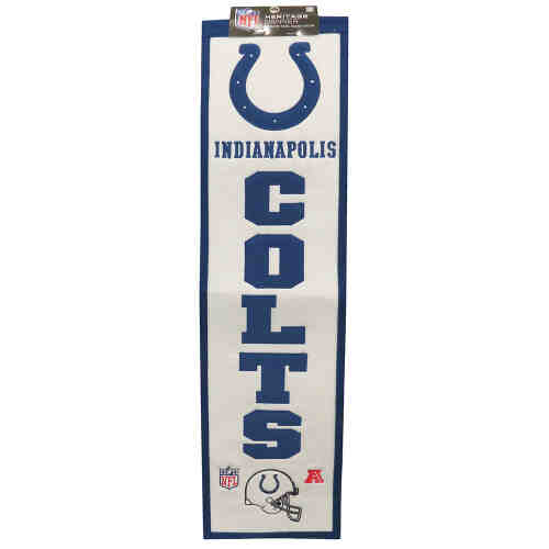 Indianapolis Colts 8x32 Embroidered Genuine Wool NFL Team Heritage Banner Pennant