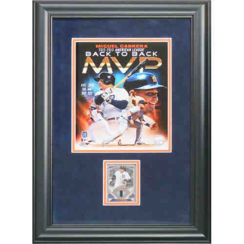 Miguel Cabrera Framed Tigers 8x10 Photo w/Trading Card