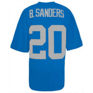 Barry Sanders Detroit Lions 1994 Blue With Gray #’s Throwback NFL Legacy Football Jersey (Size X-Large)