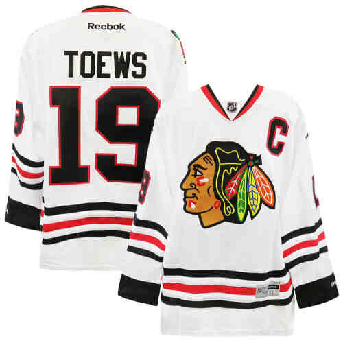 Jonathan Toews Blackhawks White Reebok Premier Jersey - (Size XL)