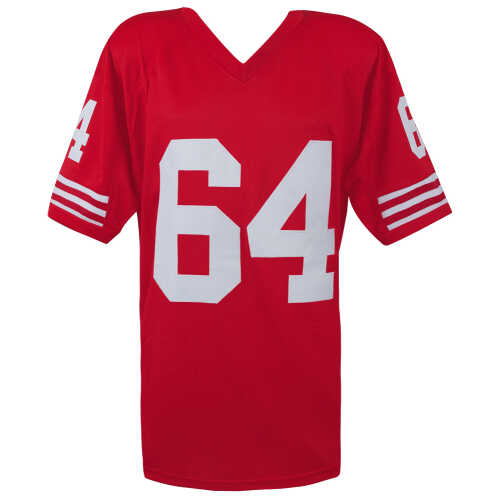 Dave Wilcox Red Custom Football Jersey (Size X-Large) - Image 2