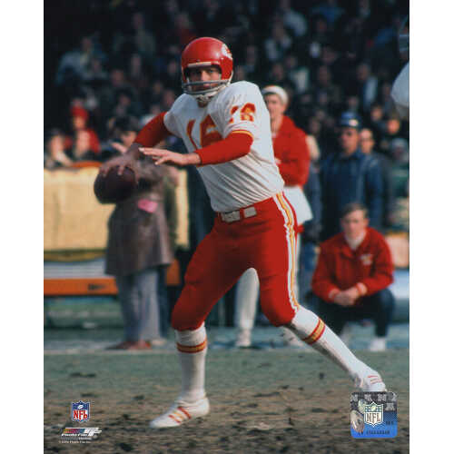 Len Dawson Unsigned Kansas City Chiefs Passing Action Football 8x10 Photograph (PhotoFile) - (Lot of 12)