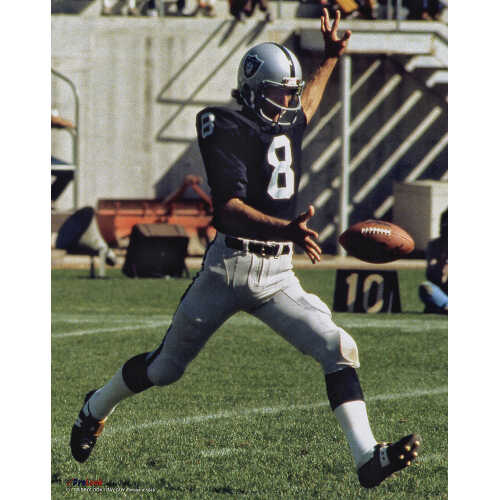 Ray Guy Unsigned Raiders Punting Action In Black Jersey Football 8x10 Photograph (ProLook) - (Lot of 20)