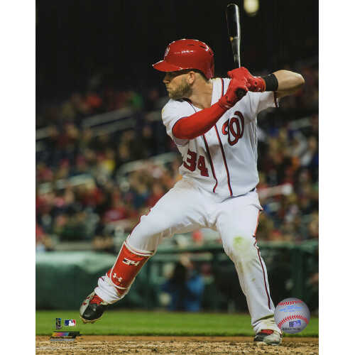 Bryce Harper Unsigned Washington Nationals Batting Action Baseball 8x10 Photograph (PhotoFile) - (Lot of 5)