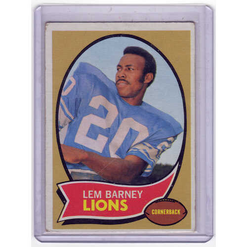 Lem Barney Detroit Lions 1970's Topps Football Trading Card (1 - ROOKIE CARD) (Lot of 11)