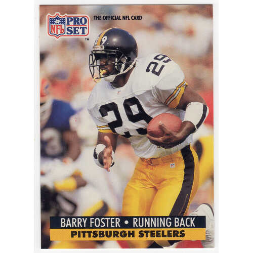 Barry Foster Pittsburgh Steelers 1991 Pro Set ROOKIE RC Football Card #844 (Lot of 25)