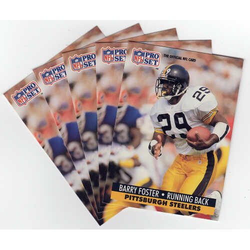 Barry Foster Pittsburgh Steelers 1991 Pro Set ROOKIE RC Football Card #844 (Lot of 25) - Image 3