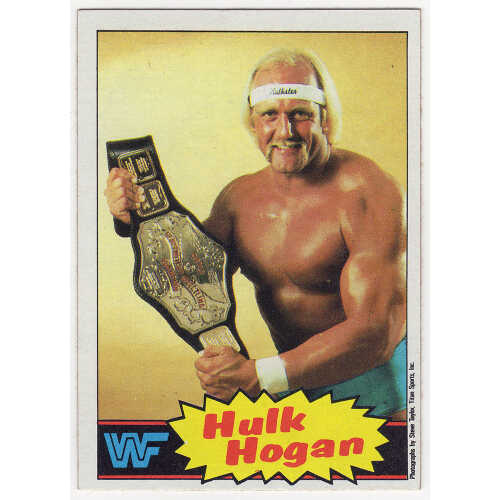Hulk Hogan 1985 Topps WWF Rookie Wrestling Trading Card #1 - (Yellow Background)