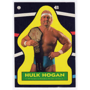 Hulk Hogan 1985 Topps WWF Rookie Wrestling Trading Card Sticker #1