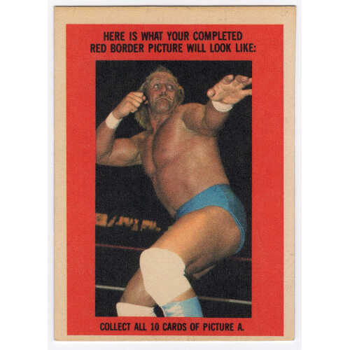 Hulk Hogan 1985 Topps WWF Rookie Wrestling Trading Card Sticker #11 - (Lot of 4) - Image 2