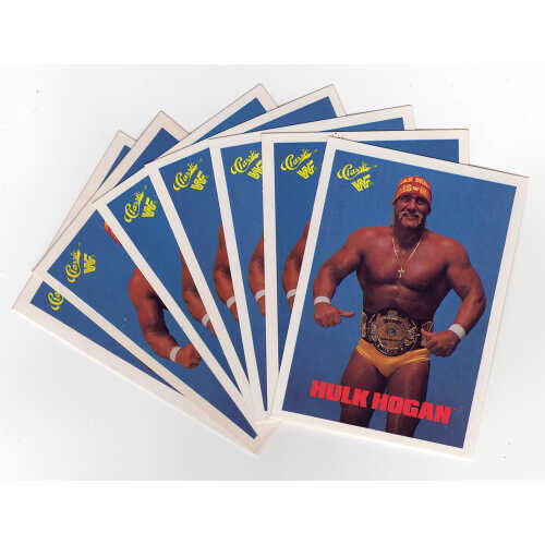 Hulk Hogan 1990 Classic WWF Wrestling Trading Card #1 - (Lot of 7) - Image 3