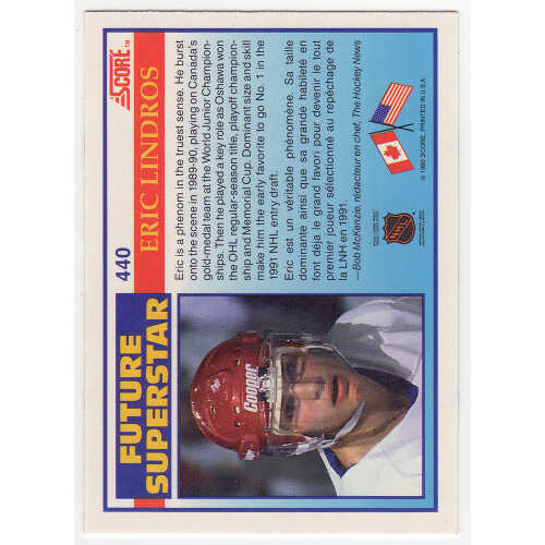 Eric Lindros 1990 Score Future Superstar Rookie RC Hockey Card #440 (Lot of 10) - Image 2