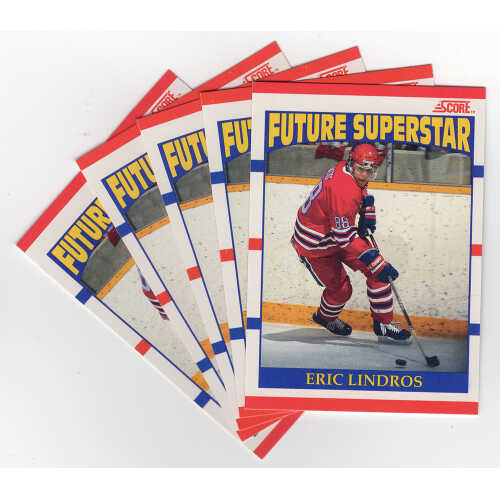 Eric Lindros 1990 Score Future Superstar Rookie RC Hockey Card #440 (Lot of 10) - Image 3