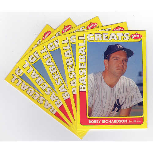 Bobby Richardson New York Yankees 1990 Swell Baseball Greats Baseball Trading Card #75 (Lot of 54) - Image 3