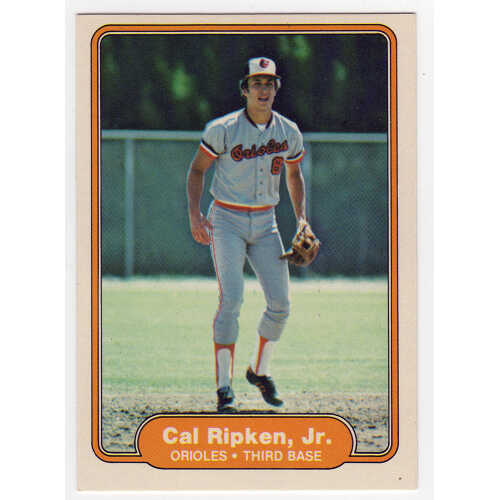 Cal Ripken Jr. Baltimore Orioles 1982 Fleer ROOKIE RC Baseball Card #176