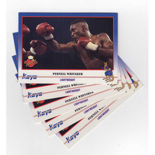 Pernell Whitaker 1991 Kayo Boxing Trading Card #80 (Lot of 17) - Image 3