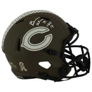 Brian Urlacher Signed Chicago Bears Salute to Service Riddell Full Size Speed Replica Helmet w/HOF'18