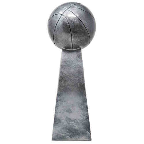 Basketball Championship 14 Inch Replica Silver Trophy