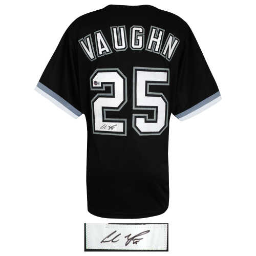 Andrew Vaughn Signed Black Custom Baseball Jersey - (Beckett) - Image 2