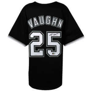 Andrew Vaughn Signed Black Custom Jersey - (Beckett)