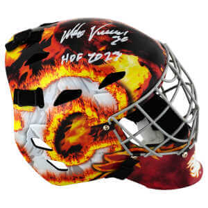 Mike Vernon Signed Calgary Flames Franklin Replica Hockey Goalie Mask w/HOF 2023