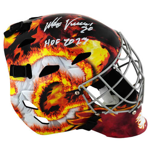 Mike Vernon Signed Calgary Flames Franklin Replica Hockey Goalie Mask w/HOF 2023
