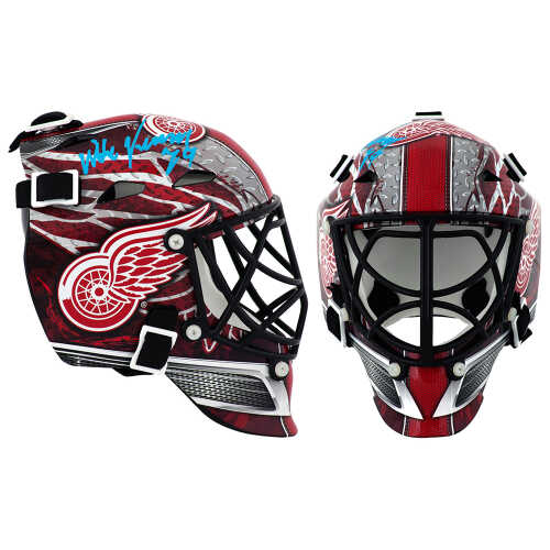Mike Vernon Signed Detroit Red Wings Mini Hockey Goalie Mask - Image 2