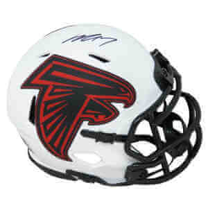 Michael Vick Signed Atlanta Falcons Lunar Eclipse White Matte Riddell Speed Mini Helmet