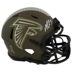 Michael Vick Signed Altanta Falcons SALUTE Riddell Speed Mini Helmet
