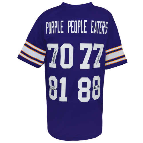 Purple People Eaters Signed Purple Custom Throwback Jersey