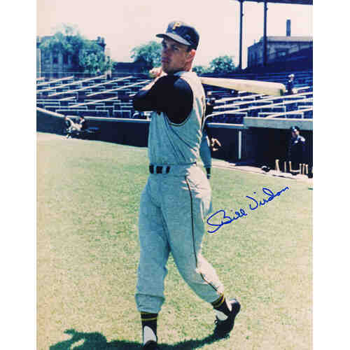 Bill Virdon Signed Pirates Swinging Pose 8x10 Photo