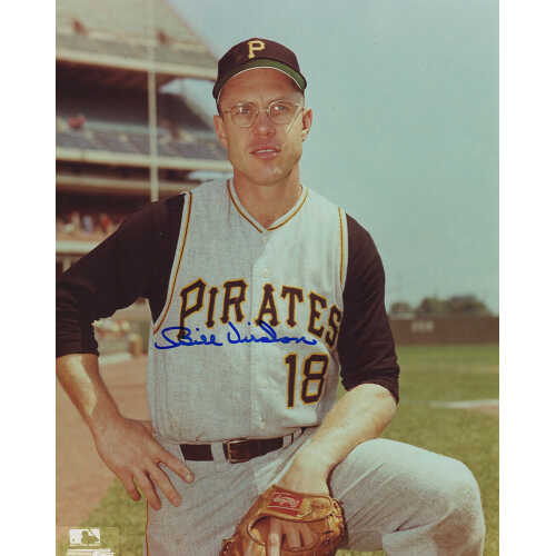 Bill Virdon Signed Pittsburgh Pirates Grey Jersey Pose 8x10 Photo