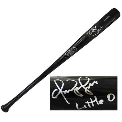 Omar Vizquel Signed Louisville Slugger Black Baseball Bat w/Little O