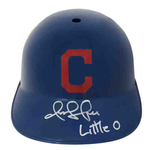 Omar Vizquel Signed Cleveland Indians Replica Souvenir Batting Helmet w/Little O