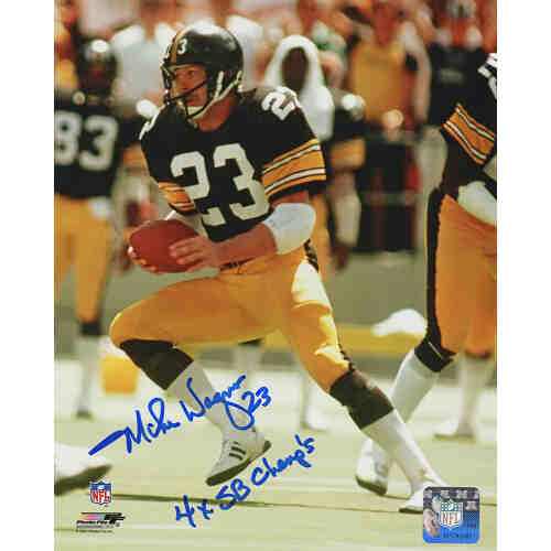 Mike Wagner Signed Pittsburgh Steelers 8x10 Photo w/4x SB Champs