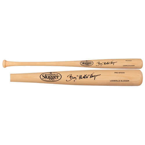 Billy Wagner Signed Louisville Slugger Pro Stock Blonde Baseball Bat w/The Kid - Image 2