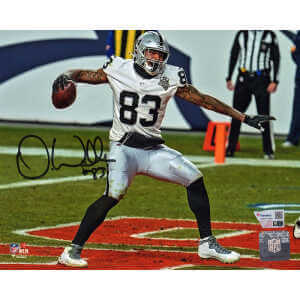 Darren Waller Signed Raiders Celebration Action 8x10 Photo - (Fanatics)
