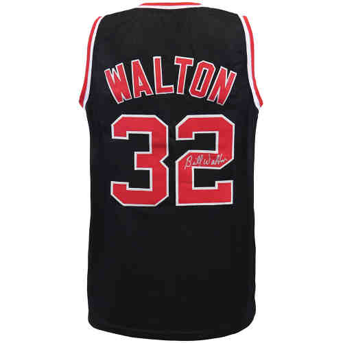 Bill Walton Signed Black Throwback Custom Basketball Jersey