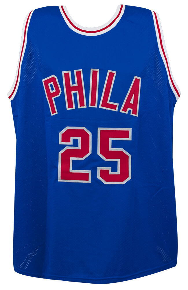 Chet Walker Signed Blue Throwback Custom Basketball Jersey w/HOF'12 - Image 2