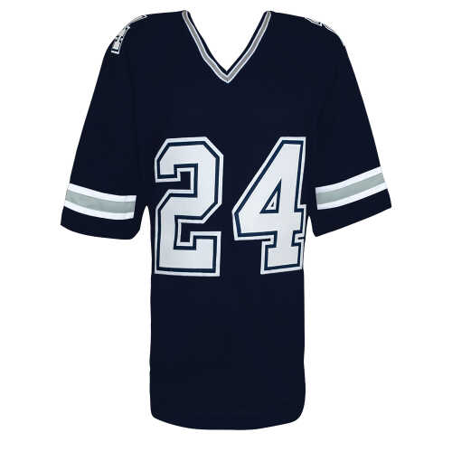 Everson Walls Signed Navy Throwback Custom Football Jersey - Image 3