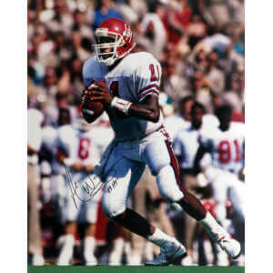 Andre Ware Signed Houston Cougars Action 16x20 Photo w/89'HT