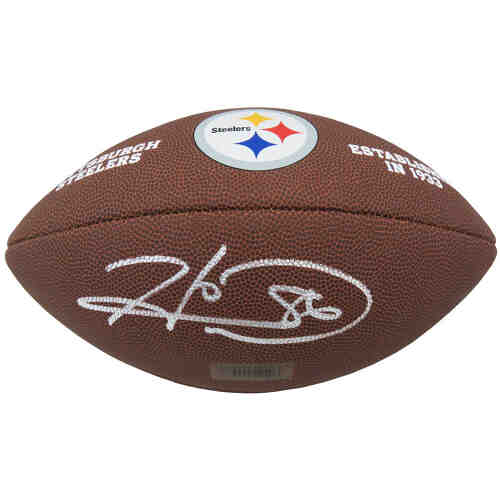 Hines Ward Signed Pittsburgh Steelers Wilson Brown Logo Football