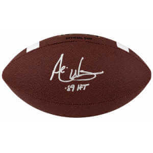Andre Ware Signed Wilson NCAA Full Size Football w/89'HT