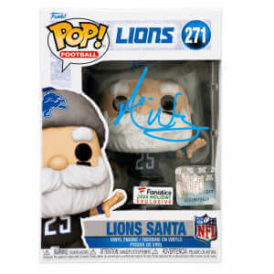 Andre Ware Signed Detroit Lions SANTA Funko Pop Doll #271