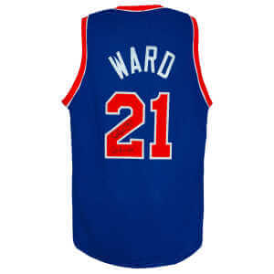 Charlie Ward Signed Blue Throwback Custom Basketball Jersey w/Go Knicks