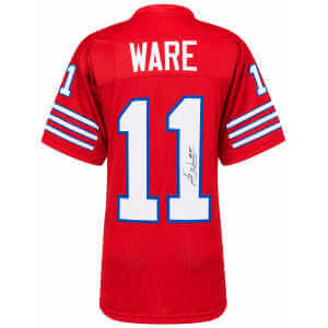 Andre Ware Signed Red Custom College Football Jersey w/89'HT