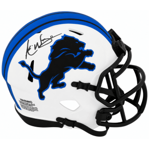 Andre Ware Signed Detroit Lions LUNAR Riddell Speed Mini Helmet