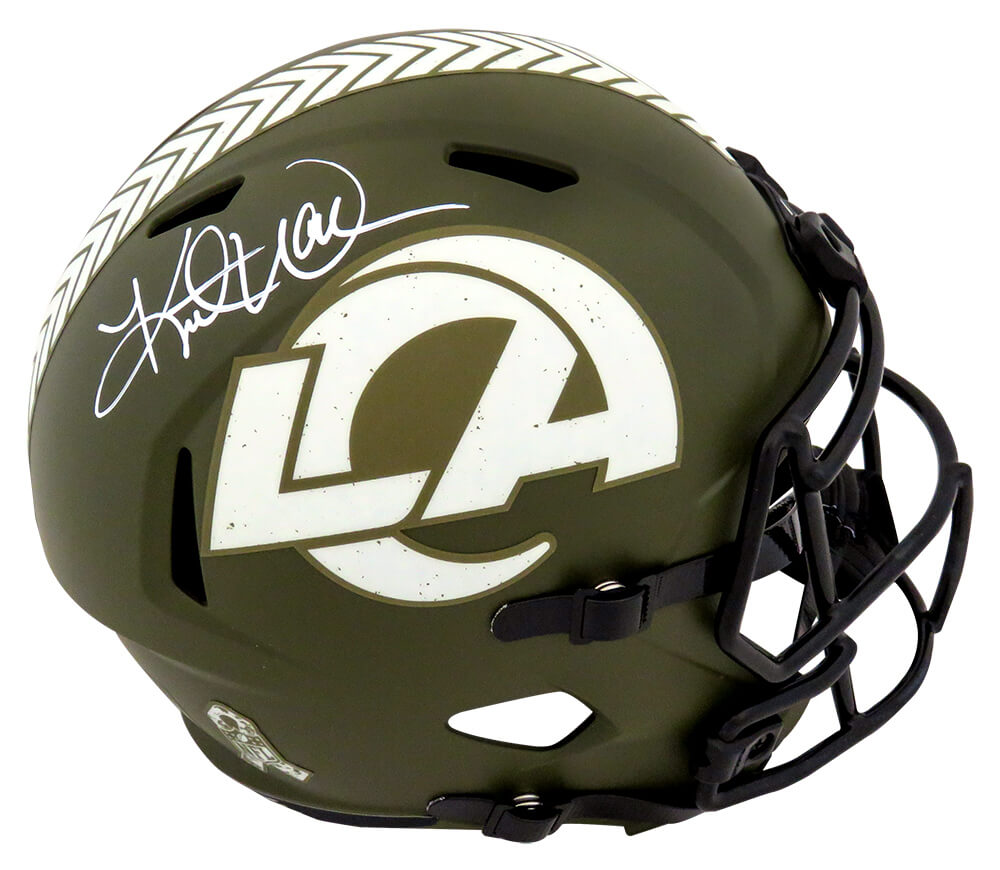 Kurt Warner Signed Rams Salute to Service Riddell Full Size Speed Replica  Helmet – Schwartz Sports Memorabilia