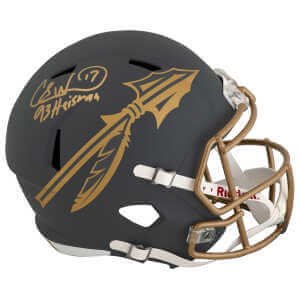 Charlie Ward Signed Florida State Seminoles SLATE Riddell Full Size Speed Replica Helmet w/93 Heisman