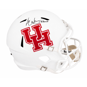 Andre Ware Signed Houston Cougars White Riddell Full Size Speed Replica Helmet w/89 Heisman
